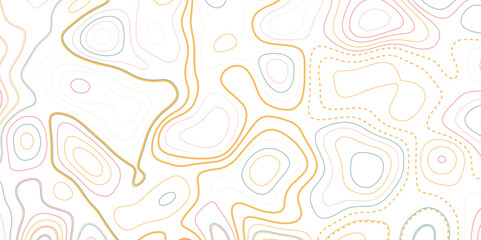Vector Background of geographic Topographic line map pattern. Topographic contour map. similarcartography illustration. Topography and geography map grid abstract backdrop.