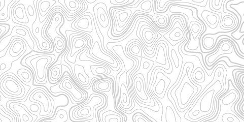 Vector Background of geographic Topographic line map pattern. Black and white abstract background vector, Abstract topographic contours map background.
