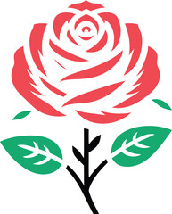 Rose flower icon. rose flowers isolated on a white background. Rose vector, icon, logo, png, eps.