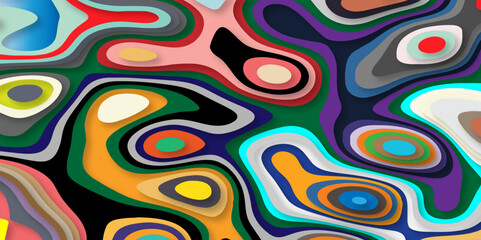 Abstract paper cut vector background. Origami or carving decoration. Multi layers soft colorful texture 3D papercut layers in gradient vector banner.