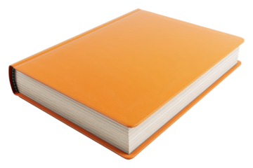 Orange book isolated on transparent background