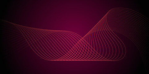Abstract background colorful waves with lines.