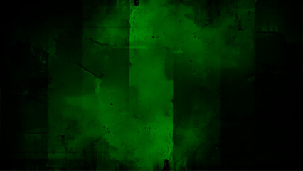 Grunge wall texture aged vector surface with scratches. Grunge wall textured  horror green background.