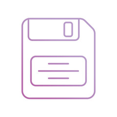 floppy icon with white background vector stock illustration