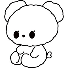 Cute animals outline