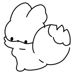 Cute animals outline