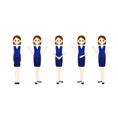 Obraz premium 若い事務服を着た女性 全身セット