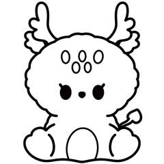 Cute animals outline