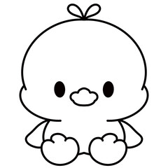 Cute animals outline