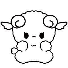 Cute animals outline