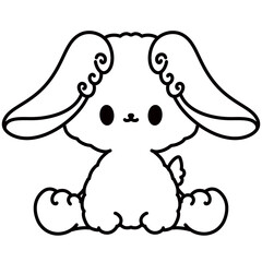 Cute animals outline