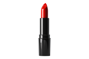 Red lipstick isolated on transparent background