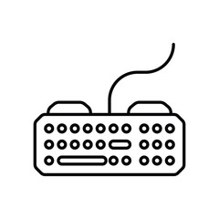 keyboard icon with white background vector stock illustration