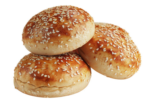 recommend clip art: Sesame buns isolated on transparent background