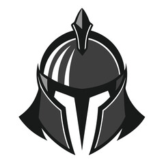Fototapeta premium spartan helmet silhouette vector art