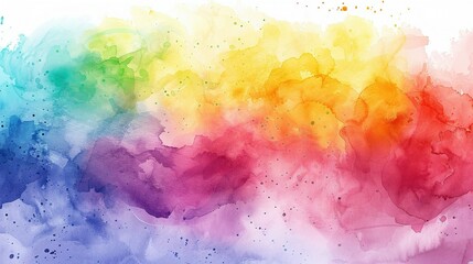 Multicolored Watercolor Canvas