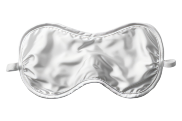 White sleep mask isolated on transparent background