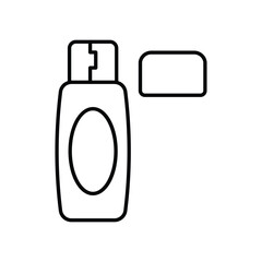 USB icon with white background vector stock illustration