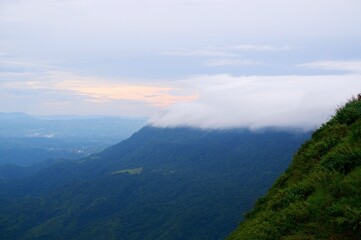 clouds over the mountains