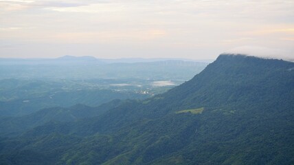 View from above of the mountain landscape