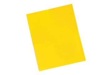 Yellow note paper isolated on transparent background