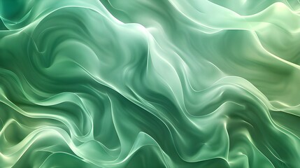 Fototapeta premium Abstract Green Wavy Pattern.