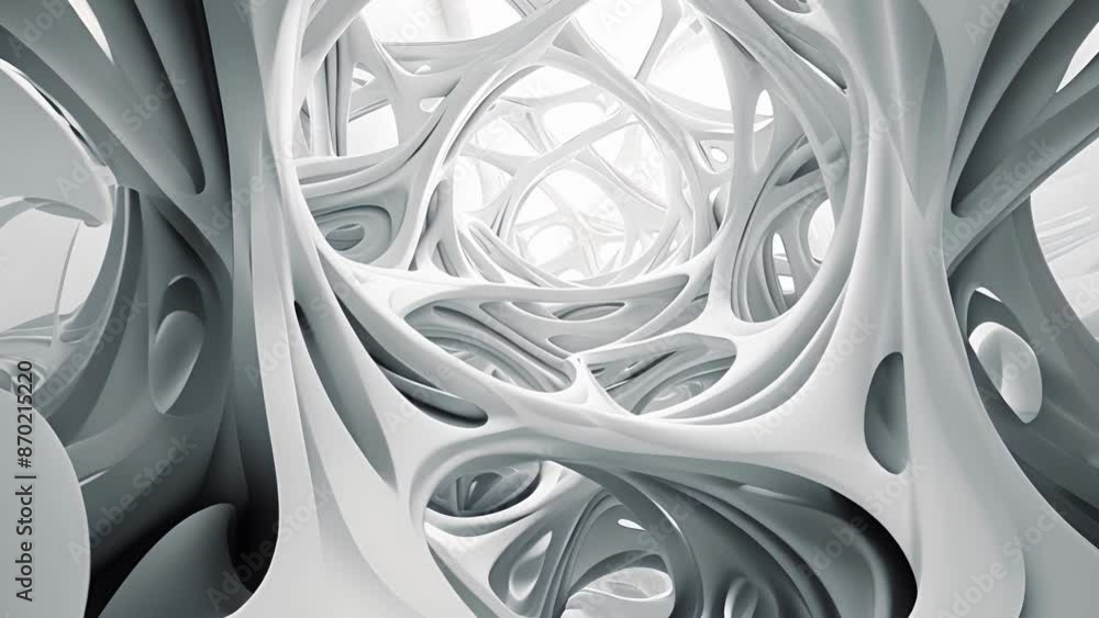 Aufkleber a symmetrical dance of octagons twisting and turning in a fluid and effortless motion.