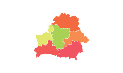 Map of Belarus isolated modern colorful style. for website layouts, background, education, precise, customizable, Travel worldwide, map silhouette backdrop, earth geography, political, reports. 