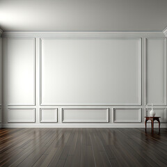 empty plain white background . Created with generative AI