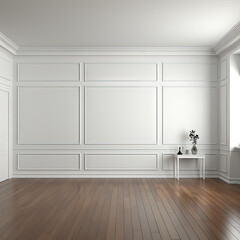 empty plain white background . Created with generative AI