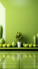 lime color background. Created with generative AI