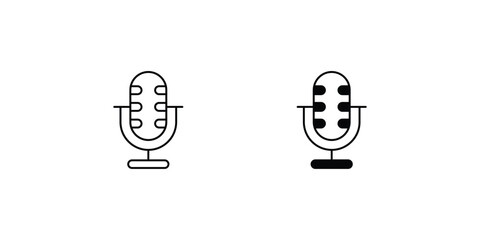 microphone icon with white background vector stock illustration