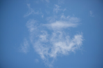 Blue sky with white clouds.