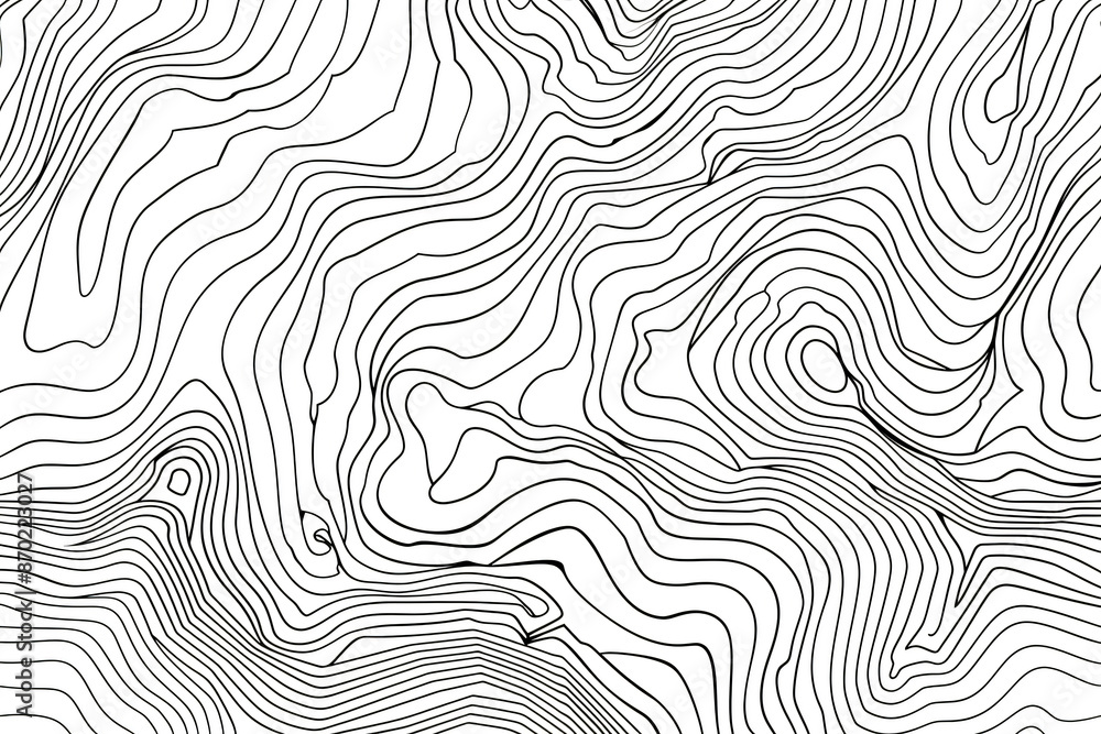 Poster topographic map background with contour lines in the style of a terrain pattern vector illustration.