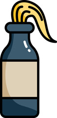 Molotov cocktail line icon