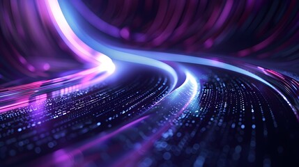 A purple and blue swirl of light with a blue center