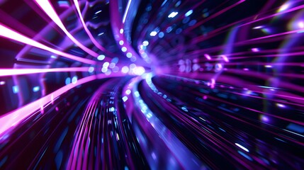 Naklejka premium A purple and blue swirl of light with a blue center