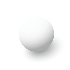 3D white sphere with subtle soft shadow. Vector