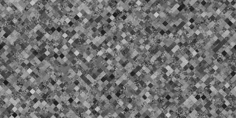 Fototapeta premium Dark black pixel mosaic abstract seamless geometric grid background