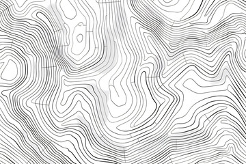Topographic map background with contour lines in the style of a terrain pattern vector illustration. Abstract line art of topography contours for a poster design