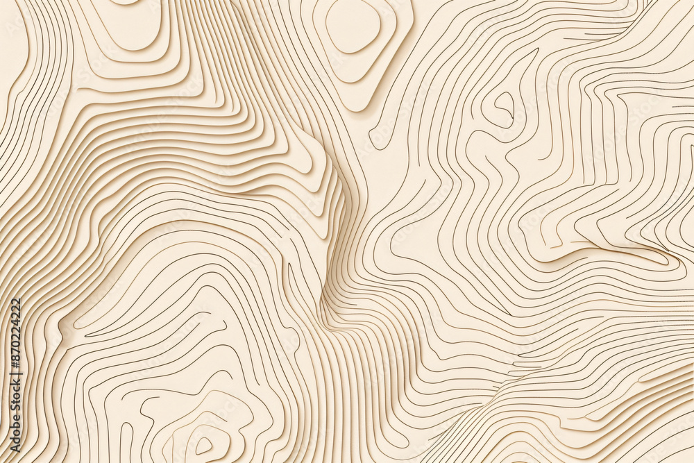 Poster topographic map line background vector illustration. topography contour pattern with copy space. abs