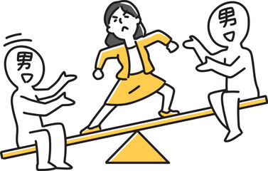 どちらの男を選ぶか悩んでいる女性