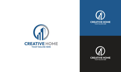 Creative  Real Estate Home Logo Design