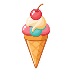 Ice cream cone sticker