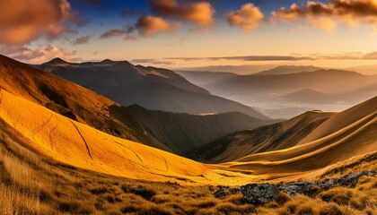 Naklejka premium sunrise in the mountains