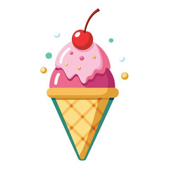Ice cream cone sticker