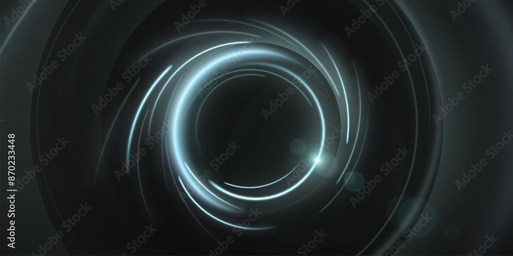 Aufkleber abstract light circle with vortex motion and glow effect. realistic 3d vector magic energy sphere. n