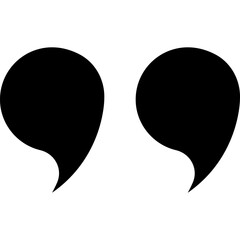 Quotemark Sign, Speech Mark Icon, Inverted Comma or Talking Mark. Vector Illustration