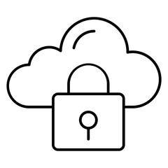 Cloud security icon symbol