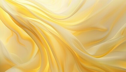 Soft Yellow Abstract Background with Smooth Curves and Gentle Light, Warmth and Calm Vibes, Copy Space